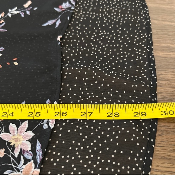 DR2 Floral Black Sheer Women's Top M - Picture 11 of 11